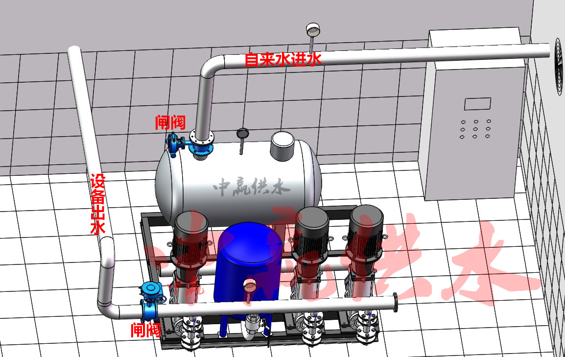 恒壓無負壓供水設備安裝圖